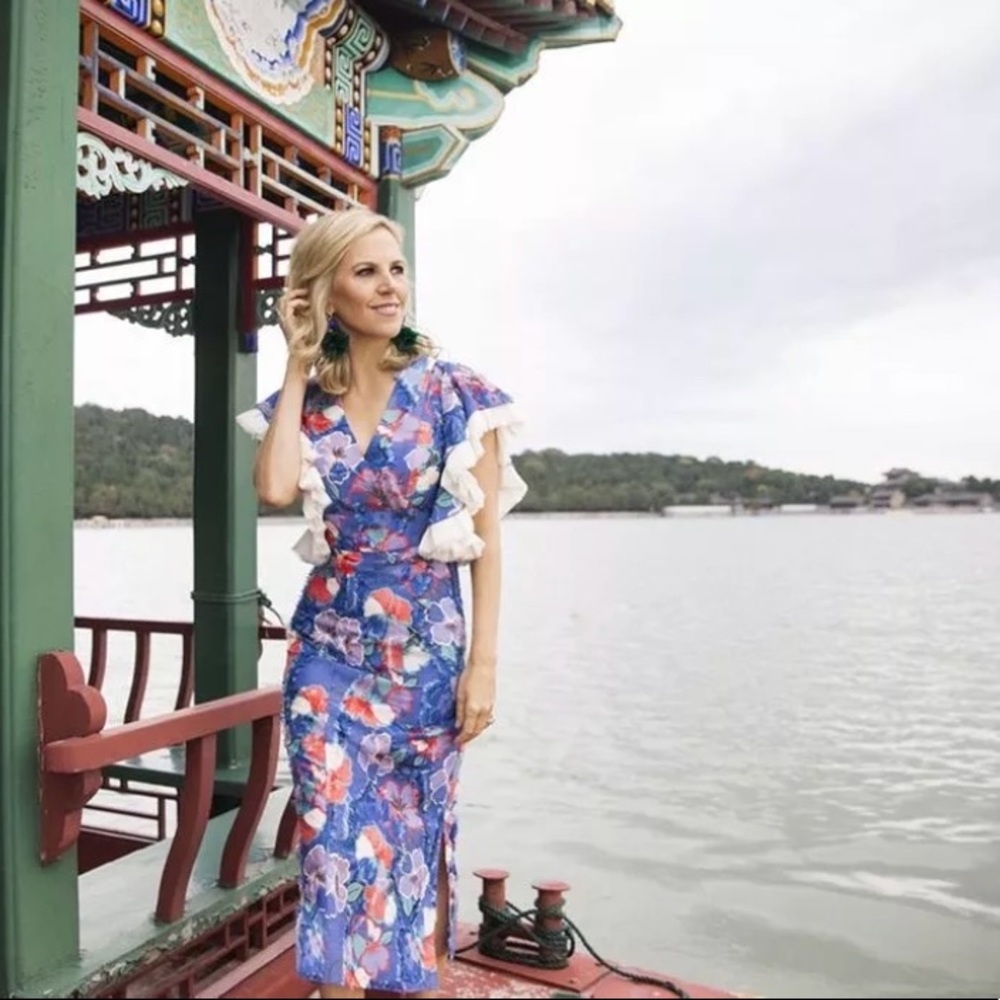 Tory Burch Natalie Floral Midi Dress